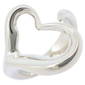 TIFFANY&Co. Open heart Ring Elsa Peretti Silver925 #4.9(US Size) 5.8g Women